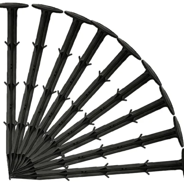 20 cm plastspik för trädgårdsnät, fästspikar, landskapsgräspålar, 20-pack