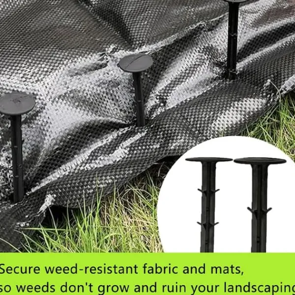 20 cm plastspik för trädgårdsnät, fästspikar, landskapsgräspålar, 20-pack