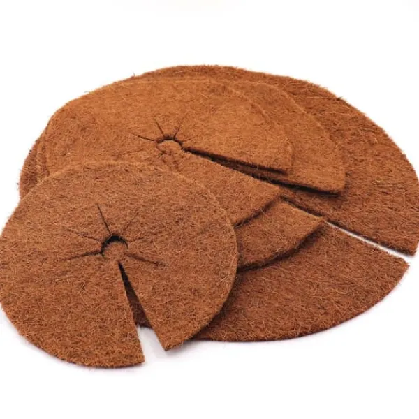 Discount 10 Coconut Mulching-skivor 45 cm Kokosfibermatta Kokosfiber Växtskyddsmatta Kokosnöt Komposttäckning