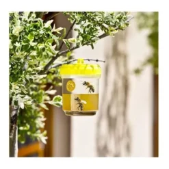 4 Delar Wasp Fälla, Fälla för Getingar, Fällor för Gula Getingar, Geting Fälla för Frukts flygande Insekter i Bi-form Fällor