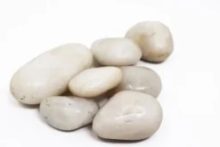 200 kg Polerad småsten Flodsten Pebbles Trädgårdsgrus Prydnadsgrus Vit