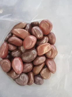 Online 80 kg Polerad småsten Flodsten Pebbles Trädgårdsgrus Prydnadsgrus Röd Trädgårdsstenar & Klivstenar
