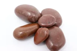 100 kg Polerade småsten Flodsten Pebbles Trädgårdsgrus Prydnadsgrus Röd