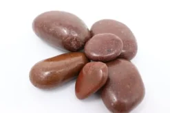 Outlet 140 kg Polerade småsten Flodsten Pebbles Trädgårdsgrus Prydnadsgrus Röd Trädgårdsstenar & Klivstenar