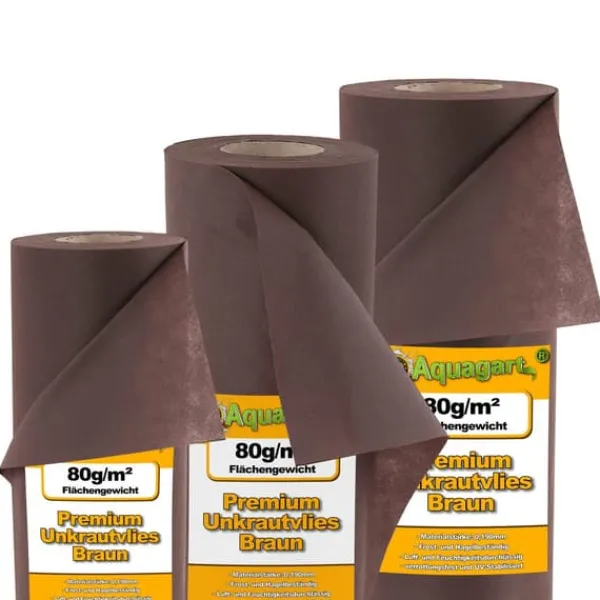 Outlet 208 m² Trädgårdsfleece Ogräsbekämpningstyg Mulchtyg 80 g 1,6 m bred brun Markduk & Fiberduk