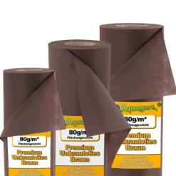 Best 189 m² Trädgårdsfleece Ogräsbekämpningstyg Mulchtyg 80 g 1,4 m bred brun Markduk & Fiberduk