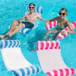 Outlet 2 st uppblåsbara poolmadrass, uppblåsbar pool för vuxna och barn med bra viktlager, bekväma poolmadrassar som är lätta att bära Pool- & Spatillbehör