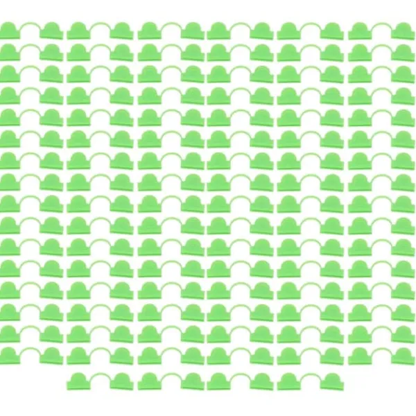 Best 100 STK Växthusklämma Plast Dubbelhuvud Skuggning Trädgårdsbåge Växthusklämma Glasfiber Trädgårdstillbehör 6 mm Ljusgrön Växthus