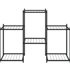 Online 343125 Planteringskärl 83x25x60 cm Svart Järn Växtställ