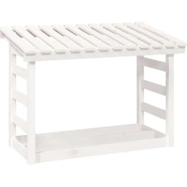 vidaXL 822443 Vedhållare Vit 108x64,5x78 cm Furu