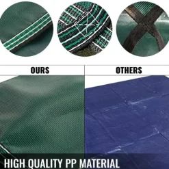 Sale 18 x 38 fot poolskydd med kompletta tillbehör för 16 x 36 fot pool, höghållfast PP-material, utmärkt permeabilitet, lätt att montera Pool- & Spatillbehör