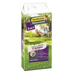 Clearance ALGOFLASH NATURASOL Gräsmatta Gödselmedel AG3BIO250 3 Actions Naturanid - 10 kg Gödningsmedel