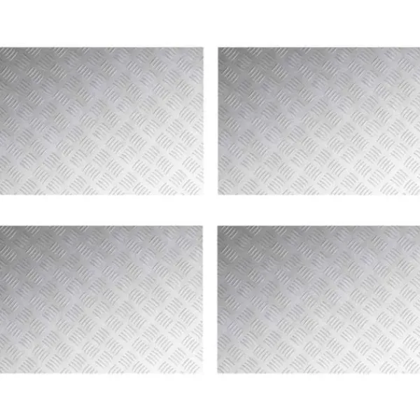 Aluminium Checker Plates 4 st Halkskydd - Halkfria trapptäcksmattor | Storlek: 70x50 cm