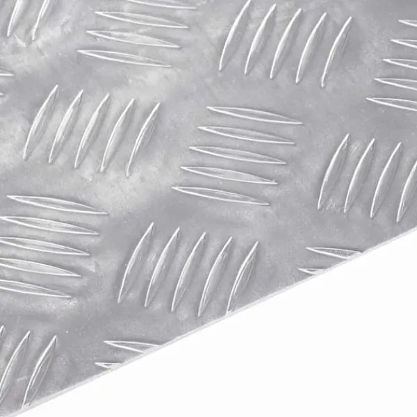 Aluminium Checker Plates - Halkfria Gummitrappmattor | Storlek: 100x50 cm | 2 st