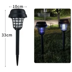 Anti-insektslampa - Killerlampa - Solenergi - LED-belysning - Insektsmedel - Svart