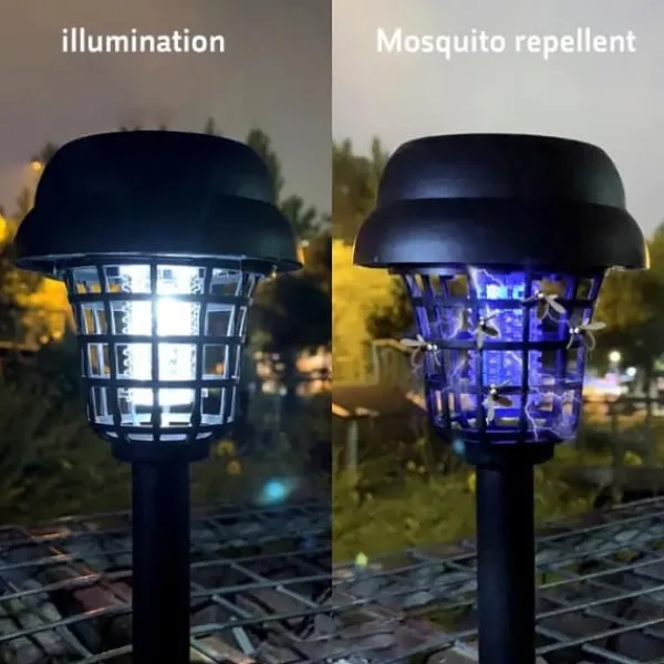 Anti-insektslampa - Solar - 4 st - Repellent - Anti-regn - Insektsfälla
