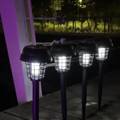 Anti-insektslampa - Solar - 4 st - Repellent - Anti-regn - Insektsfälla