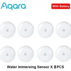 Aqara Vattendjupssensor, IP67 Vattentät, Zigbee Kommunikation,8X vattensensor Läckagedetektorer