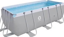 Hot Avenli 400x200x99cm Rektangulär Uppmonterad Pool med Filterpump för Trädgårdsentusiaster Pooler