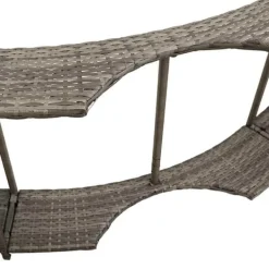 Badtunna infattning med förvaring och trappsteg i trä | Färg: Grå | Storlek: Standard Spa & Utomhusbad