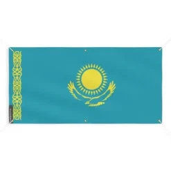 Online Banner Flag of Kazakhstan 6 öljetter 170x340cm i polyester Flaggor & Vindstrutar