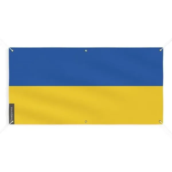 Banner Flag of Ukraine 6 öljetter 60x120cm i polyester