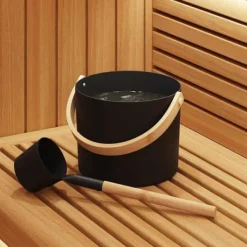 vidaXL Bastubucket-set 2 pcs Svart 8.5 x 8 x 4.5 cm Aluminium
