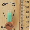 Discount Bastutermometer, timglas, ångbadsbastutermometer och hygrometer, ljus träram, dubbelmätare, väggfäste, inomhusbruk, solid Bastu