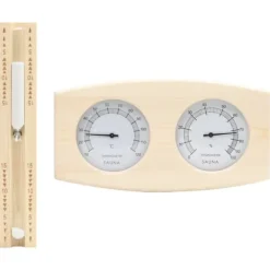Bastutillbehör - Living 2-i-1 Bastutermometer & hygrometer sandur set massiv furu