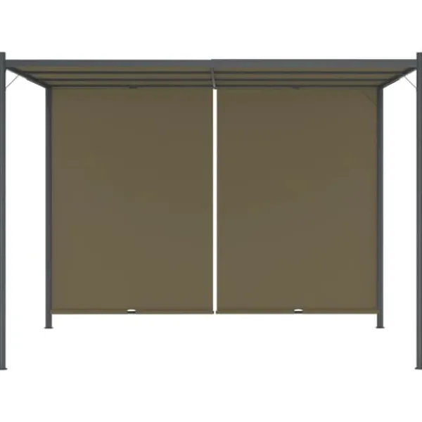 Bersåer, spaljéer & pergolor - Living Pergola med infällbart tak 3x3 m taupe 180 g/m²