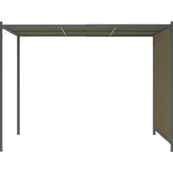 Bersåer, spaljéer & pergolor - Living Pergola med infällbart tak 3x3 m taupe 180 g/m²