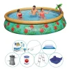 Sale Fast Set Paradise Flowers Rund 457x84 cm - 8 delar - Pool inklusive tillbehör Pooler