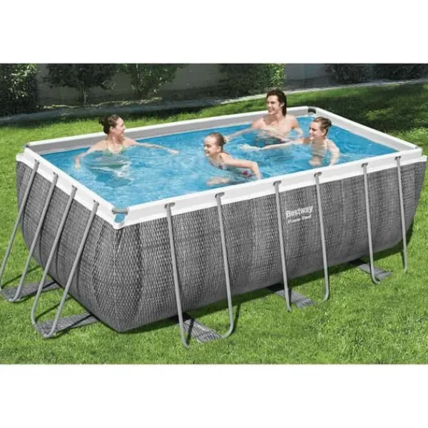 Pool Power Steel rektangulär 412x201x122 cm Pooler