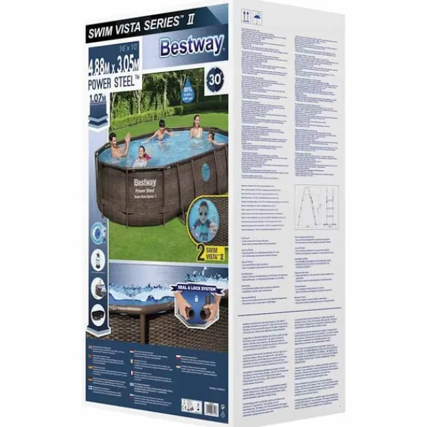 Outlet Poolset Power Steel 488x305x107 cm Pooler