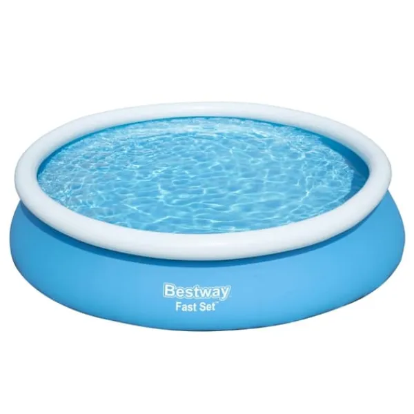 Bestway Round Uppblåsbar Fast Set Pool - 366 x 76 cm - Blå - Inklusive Tillbehör - CB17
