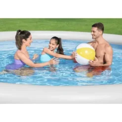 Best självbärande poolkit ovanjord - Fast Set - 457 x 84 cm - Rund (Levereras med pump och filtreringspatron) Pooler