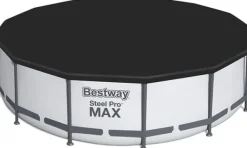 New Bestway Steel Pro Max 457x122 cm Rund poolset över mark med pump, stege och lock Pooler