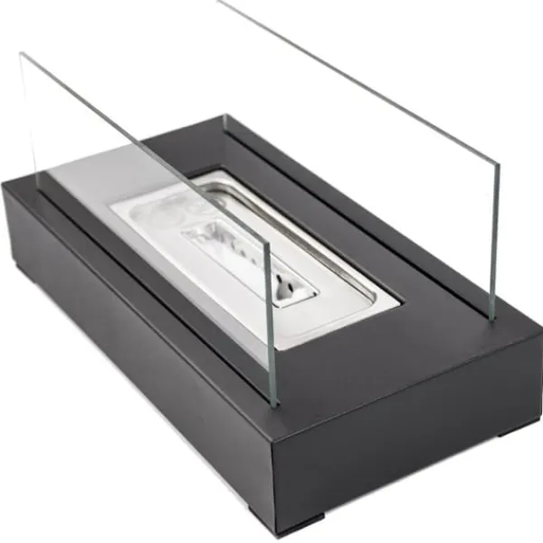 New Bioetanolbrännare - bordskamin - 35x18x16,5cm - svart Vedeldade Kaminer