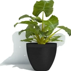 New Blomkruka - GARDEN ID - Green Care Impact Svart-Ant - 30 x 26 cm - 10 års garanti - 100% återvunnen - UV-/frostbeständig Krukor & Växtbehållare