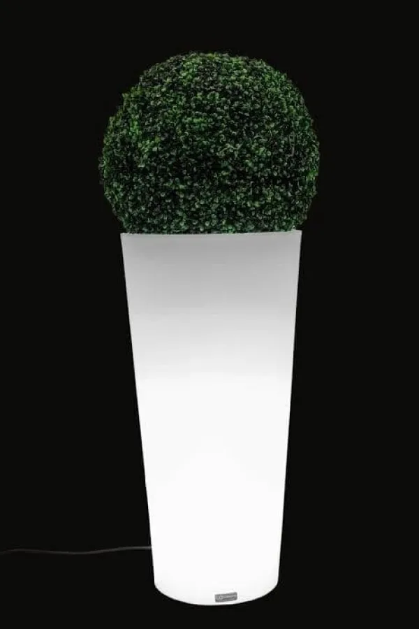 Viking Choice Blomkruka med LED-belysning 80 cm hög – vit