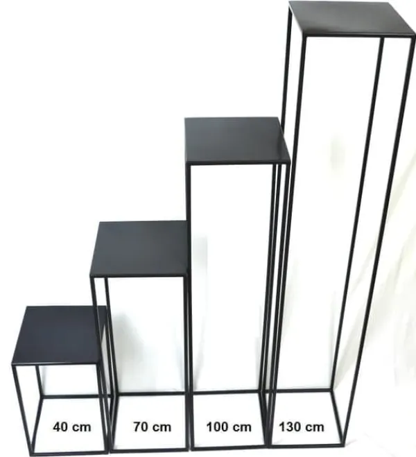 Outlet Blomsterställ LOFT MET 363 – 70 cm vit metall Krukor & Växtbehållare