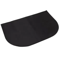 Brandsäker halvrund matta i glasfiber - dubbelt lager, halkbeständig, golvskydd - 19,7 x 31,5 tum