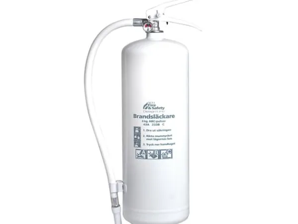 Outlet Brandsläckare Vit 6kg 43A Brandsläckare