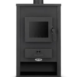 Online Braskamin med vattenmantel - 15 kW - antracit Vedeldade Kaminer