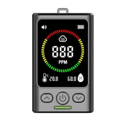Online Bärbar kolmonoxiddetektor med elektrokemisk sensor för realtidsövervakning av CO, temperatur och luftfuktighet Rök- & Koloxiddetektorer
