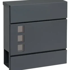 New Brevinkast - RICHTER - BK.932.G.AM - Stål - Väggmonterad - Antracit Postlådor & Brevlådor