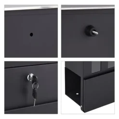 Best Brevlåda, 37x37x11 cm, Svart Postlådor & Brevlådor