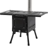 Hot Campingkök, Bärbar Design, Effektiv Uppvärmning,svart Vedeldade Kaminer