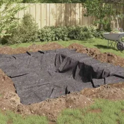 Dammfleece 500 g/㎡ 1x50 m - Barriär för vattenträdgård | Färg: Svart | Storlek: 1x50 m