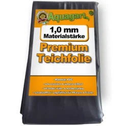 Dammfoder PVC 9 m x 2 m 1,0 mm Svart Trädgårdsdammfoder Fontäner & Dammar